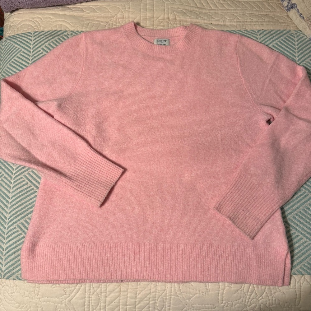 J. Crew Extra Soft Pink Women's Sweater L